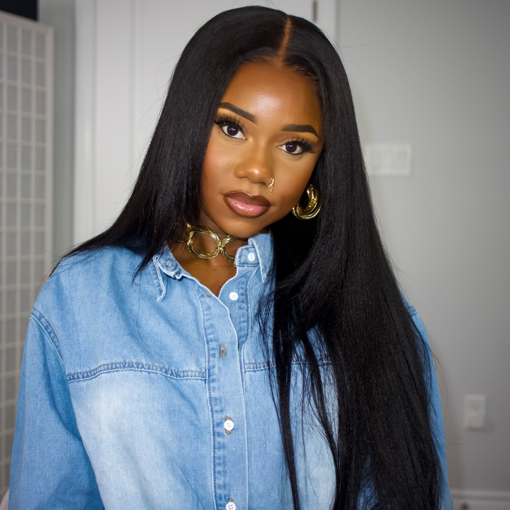 Yaki Straight Wig With Elastic Band